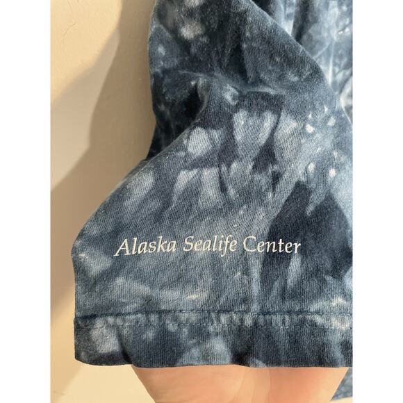 VTG Alaska The Last Frontier Tie Dye Canada Quality Goods Sealife Center Sz M - Picture 6 of 9
